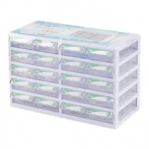 ( )서랍형 투명 수납장 서랍정리 책상위 문구 과자보관함 약정리함 트레이