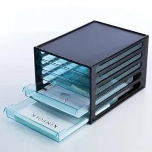 ( )검정 - 5단 서류함 시스맥스 EL 투명 서랍 문서 서류 문서함 정리 인덱스