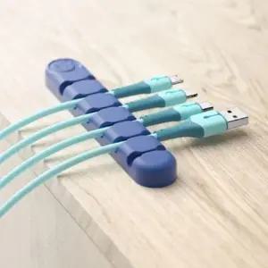 케이블홀더 6구 선정리 클립 실리콘 충전 고정 10개