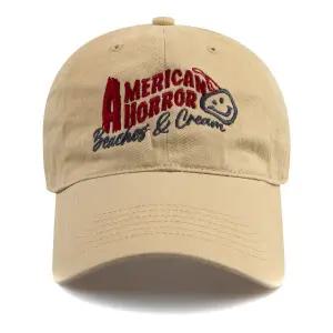 매장정품 BEACHESANDCREAM AMERICAN HORROR BALL CAP-BEIGE