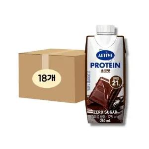 [CJ제일제당] 얼티브 비건프로틴 초코 250ml, 18개 간편식 단백질 운동 보충제