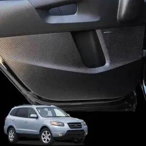 싼타페CM A0T9S3W5 도어커버 블랙 카본 스크래치몰딩