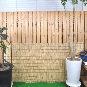 90X165 전통칫집 인테리어 문발 천연갈대발 3자 방문 내추럴 한정식집 햇빛발 가리개