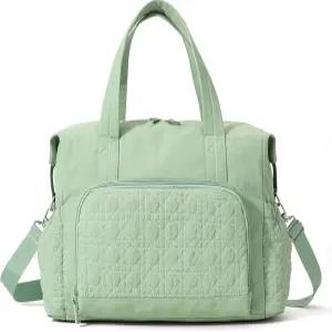 여성용 여행용 더플백 젖은 포켓이 있는 퀼트 위켄더백 짐 토트백 병원용 개인 용품 가방 하룻밤