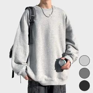 [모로엠] 남성 기본핏 무지 긴팔 맨투맨 ON-TSA-QWFN0XTH