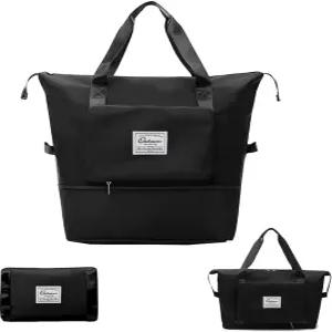 Orshawer 대용량 접이식 여행 가방 확장형 휴대용 드라이 습식 분리 스포츠 더플백