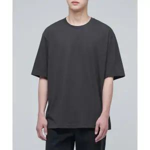 무신사스탠다드 반팔티셔츠 쿨탠다드 릴렉스 핏 크루 넥 티셔츠 건메탈 1714945