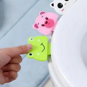 변기시트손잡이 동물 캐릭터 위생 변기손잡이 양변기 시트 화장실