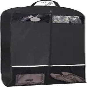 킴보라 54인치 여행용 삼단 드레스 의류 가방 큰 메쉬 신발 주머니 2개 포함 (블랙)