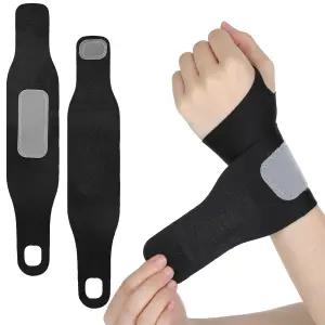 노게키 2개 초박형 손목 랩 건염용 탄력 보호대 터널 스포츠 테니스 압박 및 피트니스 지원 블랙