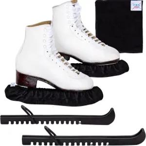 CRS 크로스 스 스케이트 가드 소커 및 수건 선물 세트 스케이팅을 위한 일체형 조절 가능한 디자인과