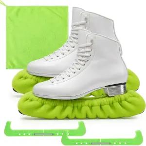 소울첸 스케이트 가드 소커 및 수건 선물 세트 스 스케이팅 소프트 블레이드 커버 피겨 스케이터 하키