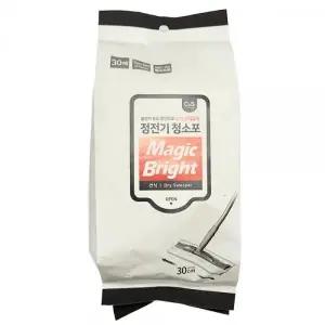 ( )정전기 유도원단 강력 먼지 흡착 정전기청소포 30매