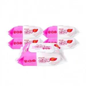 ( )손걸레청소포45매 캡형-5개 30X20cm 손걸레 물걸레 청소포 얼룩제거 99.9항균