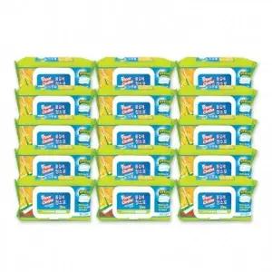 ( )국산 실속형 물걸레청소포 30매대형38x20cm 15개 청소용품 손걸레 밀대패드