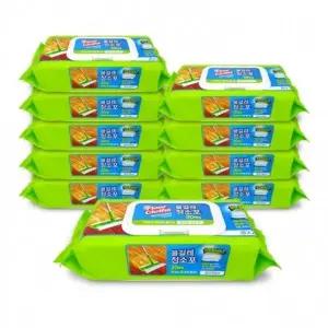 ( )국산 실속형 물걸레청소포 30매대형38x20cm 10개 청소용품 손걸레 밀대패드 10팩