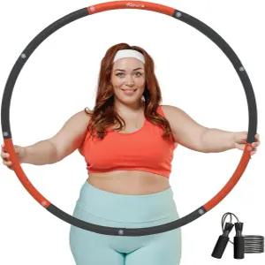 아즈리아 무게 훌라후프 플러스 사이즈 3.2파운드 지름 43인치 초대형 회전하기 쉽고 부드러운 패딩 초보자