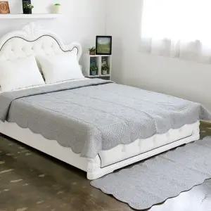 순면 스프레드 겸 러그 돌소파침대패드 90x200cm 스프레드 침대커버 워싱러그