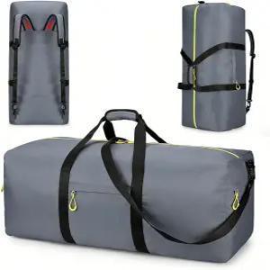 여행용 Uarition 100L 초대형 더플백 남녀용 3인치 접이식 더플백팩 그레이