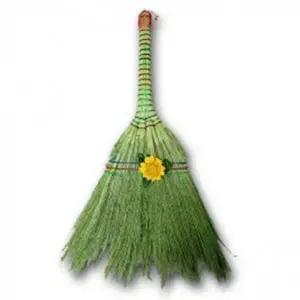 ( )청소용품 꽃 수수비 부드러운 그린