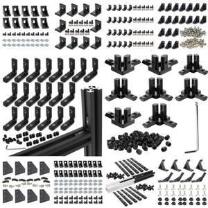 알루미늄 압출 T V 슬롯 코너 브래킷 2040 프로파일 용 나사가있는 20S 직각 커넥터