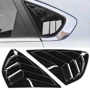 Yumzeco 2PCS, 기아 포르테 세단 사이드 윈도우 루버 2019년 2021년 2021년 2023년 2024년 커버, 스포티 스타일 리어 사이드 통풍구 루버 셔터 트림, 기아 포르테 외장 액세서리-글로스 블랙