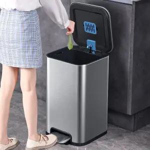 냄새차단 쓰레기통 페달 위생 스텐 차단 주방 거실욕실용