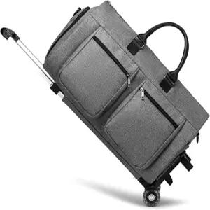 롤링 의류 가방 더플 바퀴 달린 여행용 신발 파우치 포함 위켄더 여성-그레이용