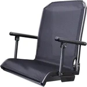 VANCUS 인체공학적 하이백 보트 시트 - 팔걸이가 있는 접이식 낚싯배 의자 통기성 메시 패브릭 유니버설