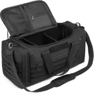 남성용 45L 대형 더플백 여행용 전술 군용 짐백 하키 축구 야구 농구 및 팀 트레이닝용 스포츠백 블랙