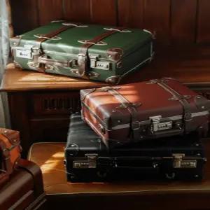 빈티지 여행가방 레트로 가죽 천연소가죽 트렁크 캠핑 보스턴백 남성 대용량