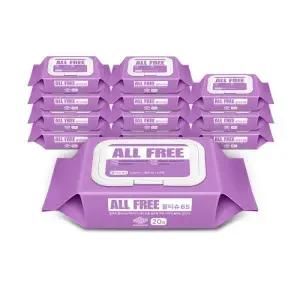 물티슈65 휴대용 (20매)캡형 12팩 저자극 올프리