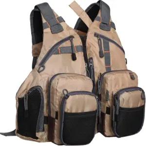 남녀용 사이즈 조절 가능한 멀티 포켓이 있는 왁스야 경량 플라이 낚시 조끼 메쉬 백팩