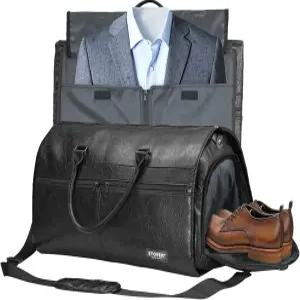 스토버 의류 여행용 더플백 남녀용 대형 2-in-1 컨버터블 기내 반입 수하물 - 걸이 수트 드레스 신발 칸