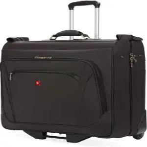 SwissGear 7895 프리미엄 롤링 가먼트 백 보너스 걸이 기능 남녀 공용 기내 반입 수하물 - 그레이 헤더