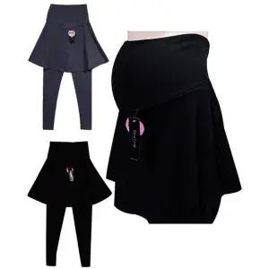 [JHMM715U_51G4](스킨센스)기모 임부 복대형 플레어 레깅스 (29174841A)