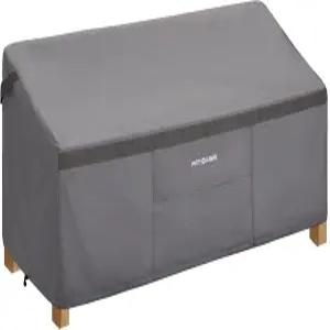 파티오아시스 벤치 커버 회색 방수 소형 야외 러브시트 54인치 W x 37인치 D 35인치 자외선 차단 방풍