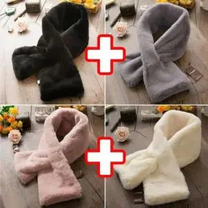 머플러 겨울 여자 빅사이즈 페이크 퍼 털 목도리