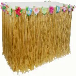 하와이안 훌라 루아 파티 장식 테이블 용품 JEKANEL 잔디 스커트 9피트 1