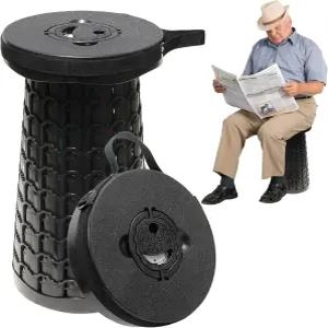 알레붐 18인치 접이식 의자 최대 무게 800파운드 튼튼한 휴대용 캠핑 성인 야외 낚시 여행 바비큐 블랙