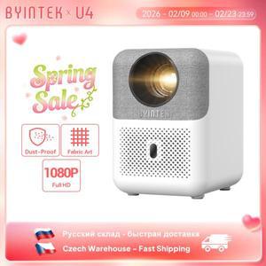 BYINTEK LOVE U4 스마트 미니 홈 시어터 프로젝터 4K 1080P 비디오 안드로이드 WIFI 시네마용