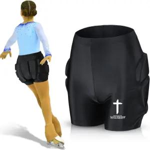 메페이즈 크리스천 크로스 페이스 패딩 피겨 스케이팅 반바지 크래시 버트 패드 팬츠 롤러 인라인 스