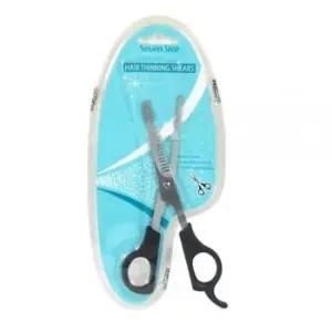 앞머리가위 스텐 빗달린 헤어미용가위 미용실용 앞머리자르기