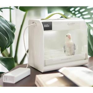 앵무새 이동장 휴대용 저소음 새장 쿠션 산책 보라색 육추 이동용 그린 어깨끈 20W