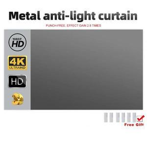 고화질 16:9 안티 라이트 스크린, 휴대용 홈 프로젝터, 간단한 금속 소재 접이식 보기 장치, 4K