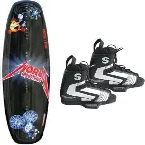 124cm 월드 인더스트리 웨이크보드 및 심볼릭 바인딩 핏 부츠 패키지 세트