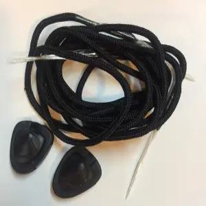 액체 힘 교체 웨이크보드 바인딩 끈 - 2피스 블랙