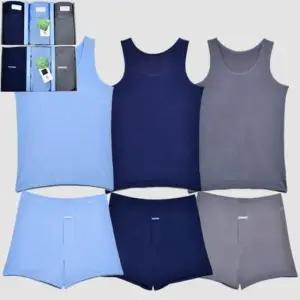 남성런닝 시원한 냉감소재 남성 런닝 사각팬티3매입 세트0074sb