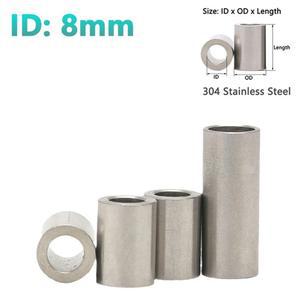 내부 직경 8mm 304 스테인레스 스틸 부싱 와셔 원형 나사없는 스탠드 오프 스페이서 가스켓 슬리브 길이 2 40mm