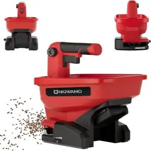 밀워키 18V 리튬 이온 배터리와 호환되는 유니크와모 휴대용 잔디 씨앗 스프레더 연중 내내 사용 가능 암염